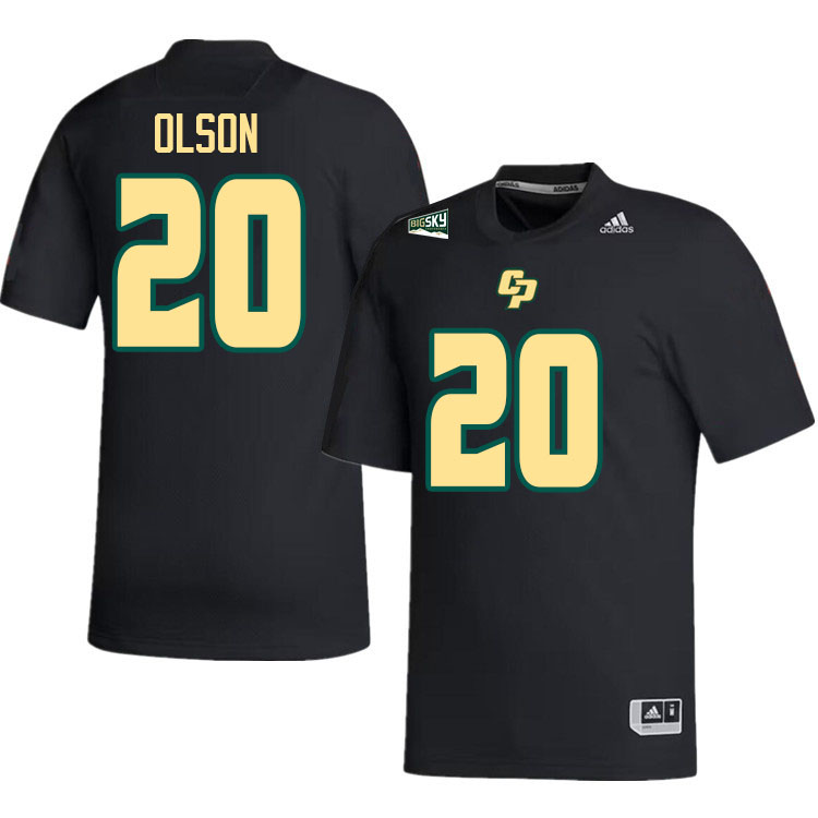 Cal Poly Mustangs #20 Kenny Olson College Football Jerseys,Uniforms Stitched-Black